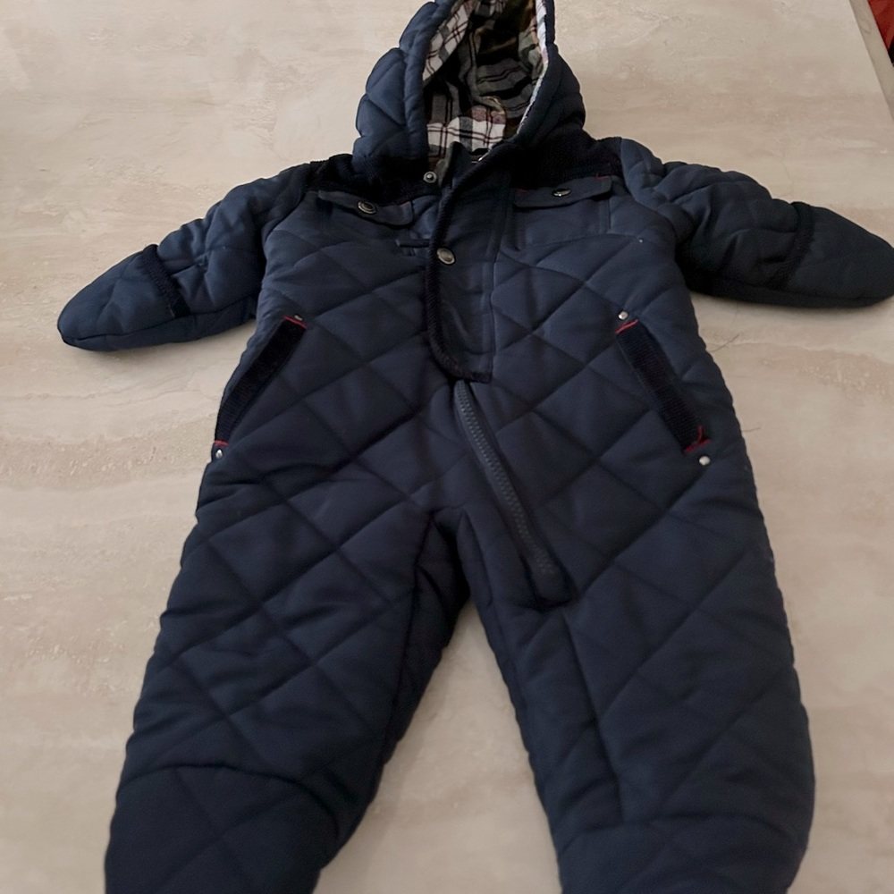 Baby boys quilted prom snowsuit